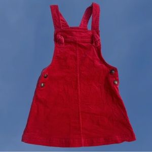 MAX STUDIO red corduroy jumper/pinafore size 2T